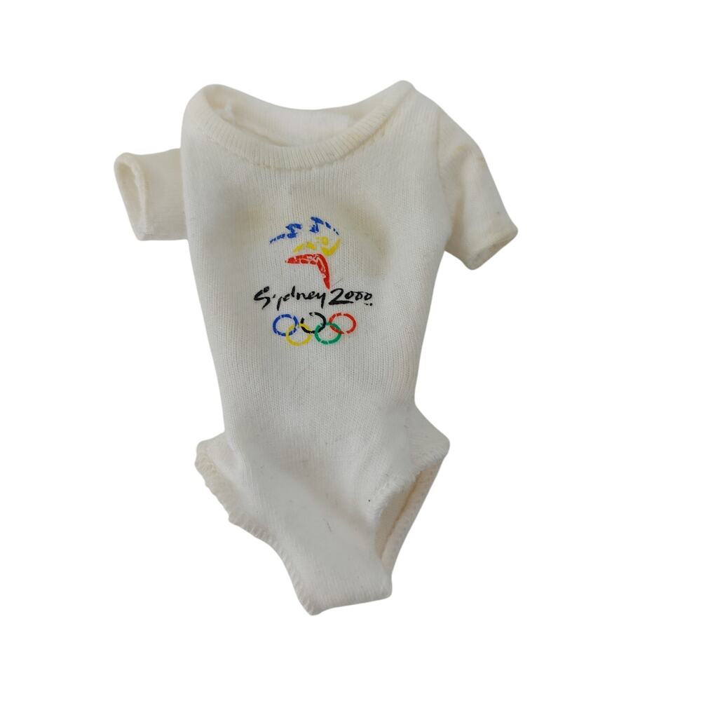 Olympics Sydney 2000 Barbie Leotard White Mattel Gymnastics